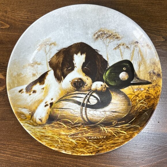 Vintage Edwin M. Knowles Field Puppies Collector Plate Springer Spaniel Dog - Picture 4 of 11